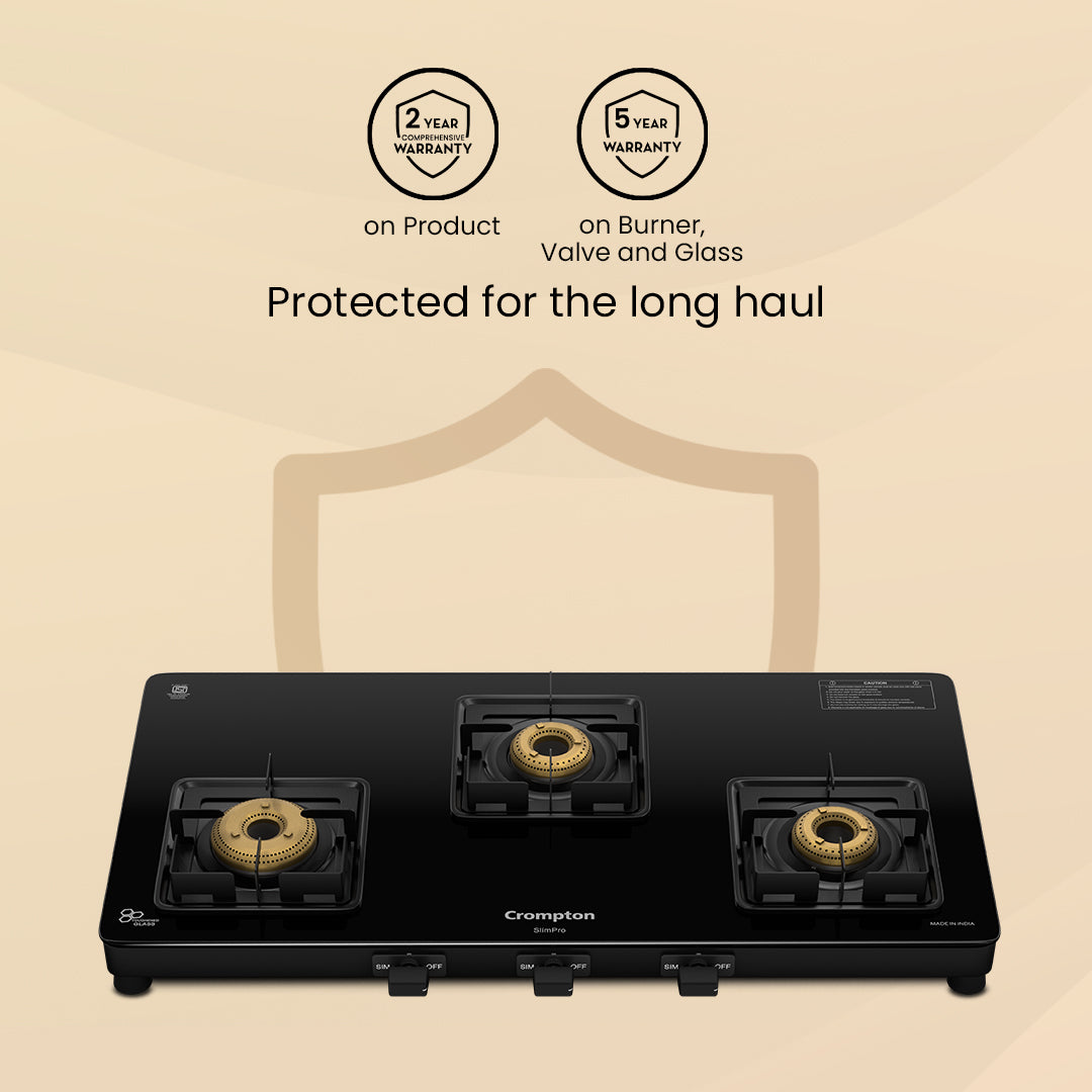 Crompton Cooktop SlimPro 3 Burner 77 cm Slim Glass Crompton Cooktop SlimPro 3 Burner 77 cm Slim Glass
