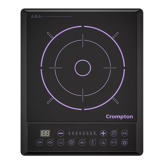 Crompton Instaserve 1900 W Induction Cooktop | 8 One touch Cook Menus
