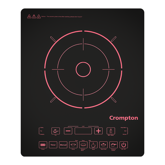 Crompton Instaserve 2000 W Induction Cooktop | 8 One touch Cook Menus