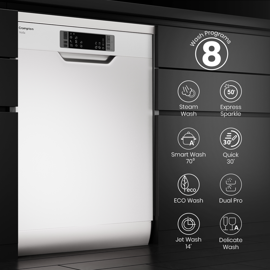 Crompton Voila FreeStanding 13 PlaceStanding Dishwasher Crompton Voila FreeStanding 13 PlaceStanding Dishwasher