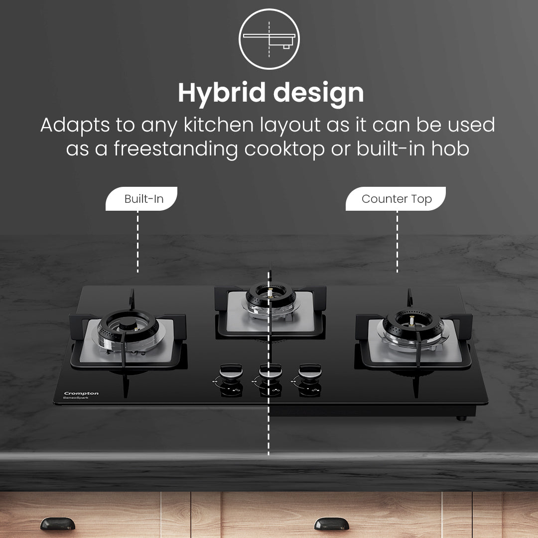 Crompton Hob Sensospark 76Cm 3 Burner Crompton Hob Sensospark 76Cm 3 Burner