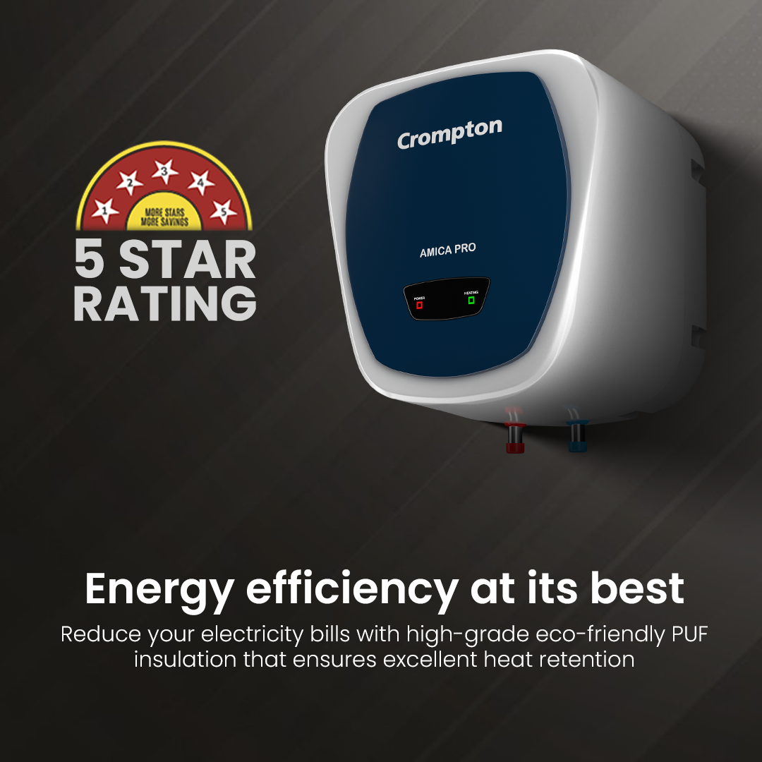 Crompton Amica Pro, 5 Star Rated Storage Water Heater Crompton Amica Pro, 5 Star Rated Storage Water Heater