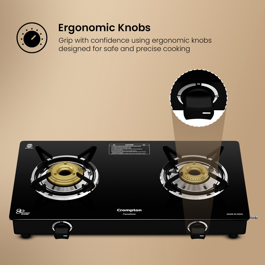 Crompton Cooktop FlameNova 2 Burner 60 cm Glass Crompton Cooktop FlameNova 2 Burner 60 cm Glass