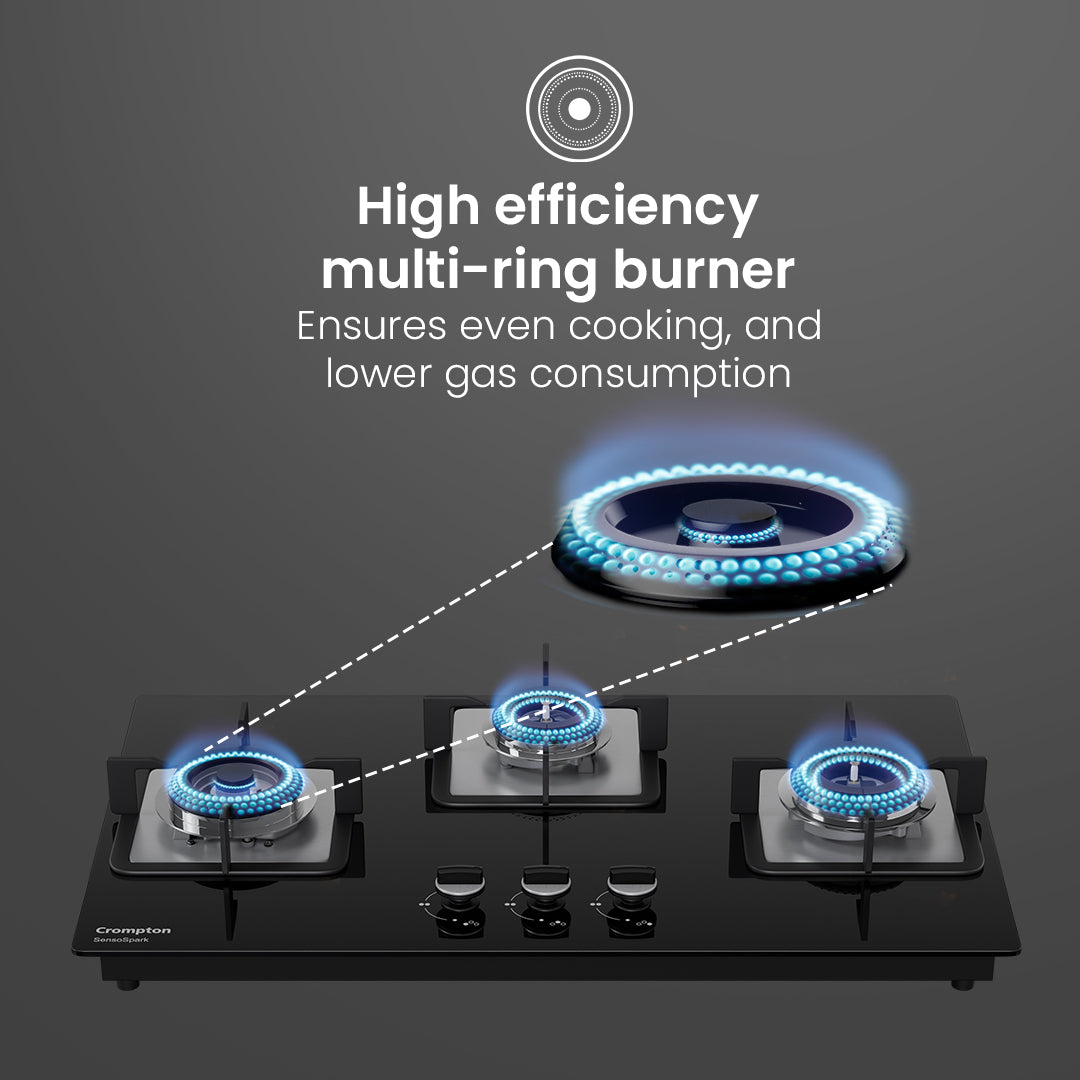 Crompton Hob Sensospark 76Cm 3 Burner Crompton Hob Sensospark 76Cm 3 Burner