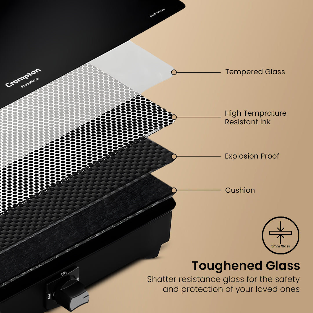 Crompton Cooktop FlameNova 2 Burner 60 cm Glass Crompton Cooktop FlameNova 2 Burner 60 cm Glass