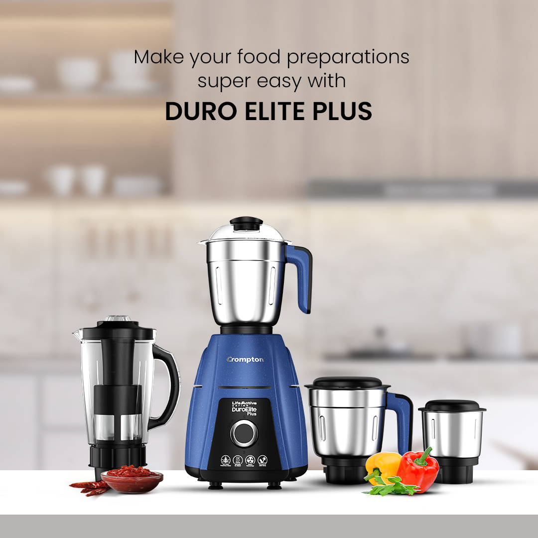 Crompton Duroelite Plus 800W, Mixer Grinder, 4 Jars Crompton Duroelite Plus 800W, Mixer Grinder, 4 Jars
