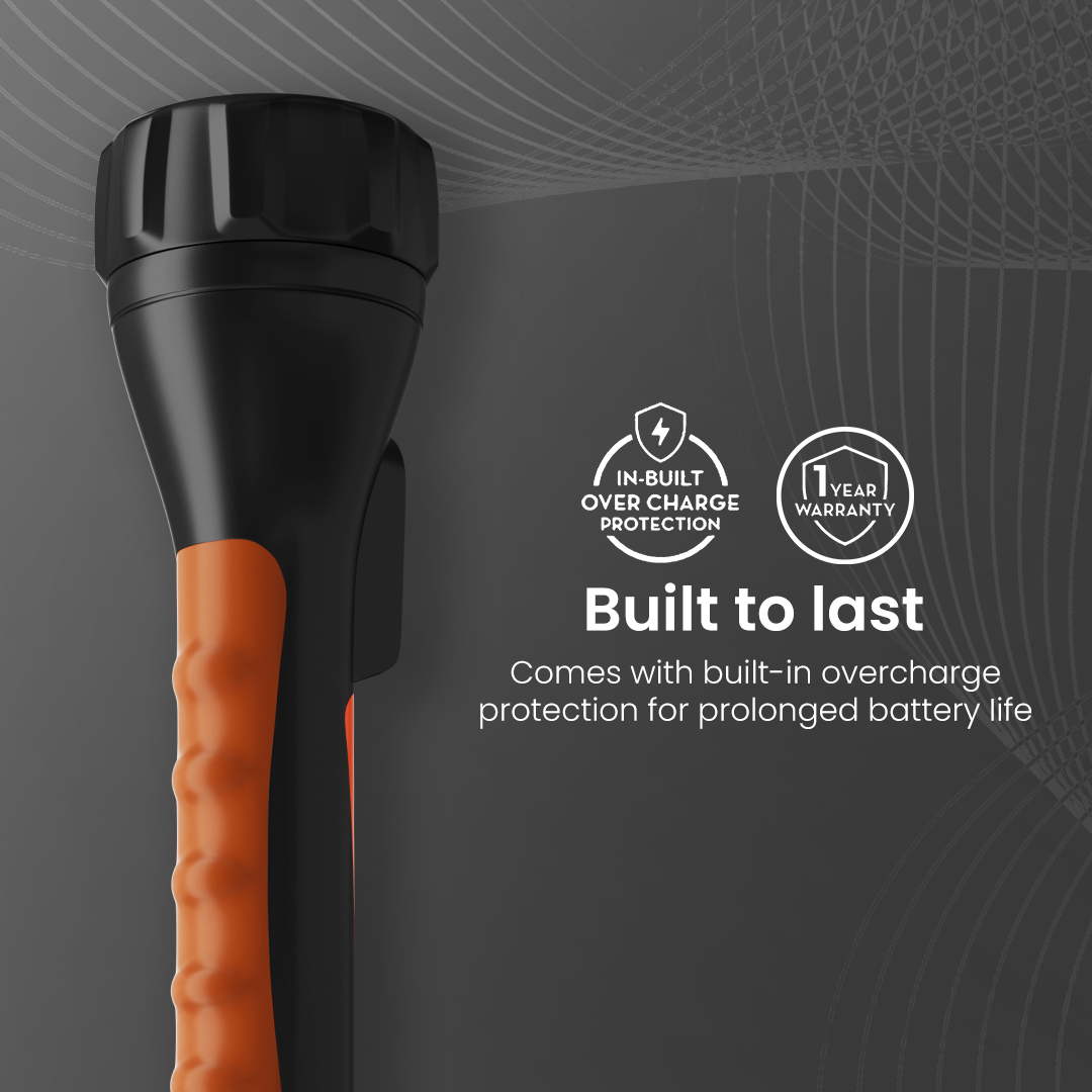Crompton Power Ray Rakshak Pro 2W LED Torch Rechageable - Black Crompton Power Ray Rakshak Pro 2W LED Torch Rechageable - Black