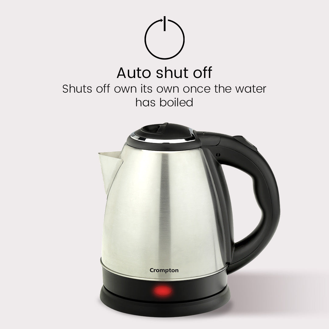 Crompton InstaHot Stainless Steel 1.8 Litre Electric Kettle Crompton InstaHot Stainless Steel 1.8 Litre Electric Kettle