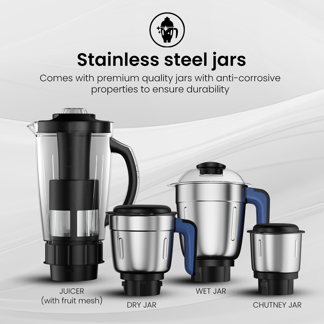 Crompton Duroelite Plus 800W, Mixer Grinder, 4 Jars Crompton Duroelite Plus 800W, Mixer Grinder, 4 Jars