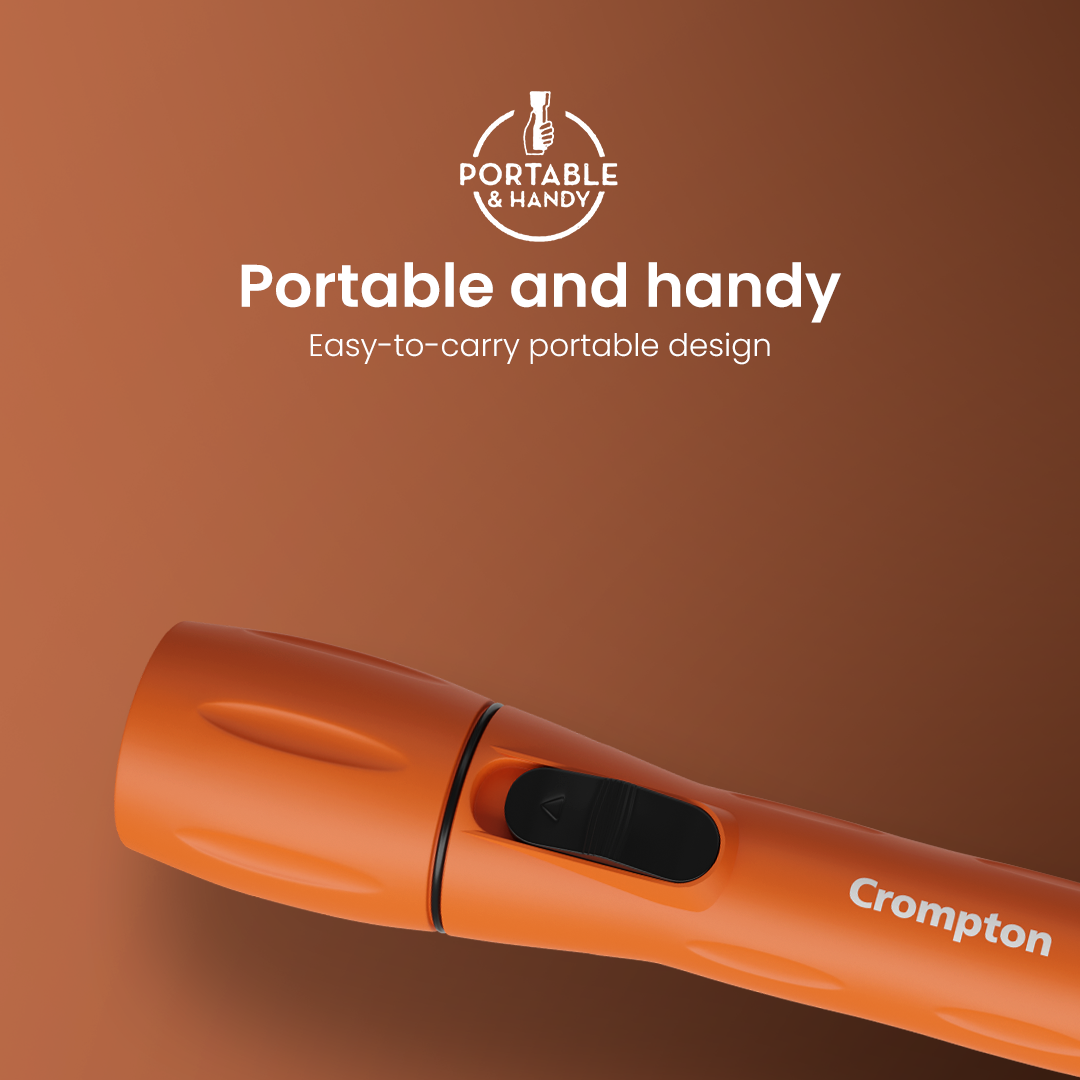 Crompton Power Ray Beamer 1W LED Torch Dry-Cell - Orange Crompton Power Ray Beamer 1W LED Torch Dry-Cell - Orange