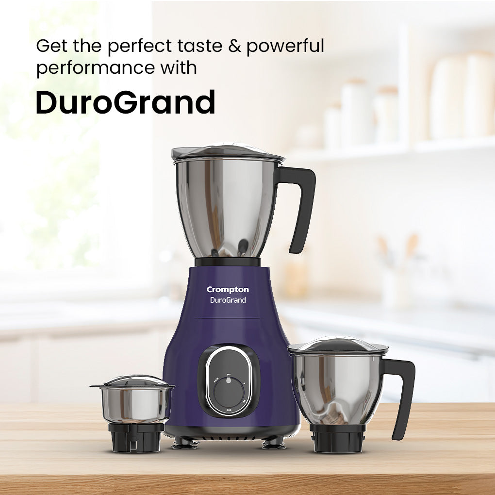 Crompton DuroGrand 750W Mixer Grinder 3 Stainless Steel Jars Crompton DuroGrand 750W Mixer Grinder 3 Stainless Steel Jars