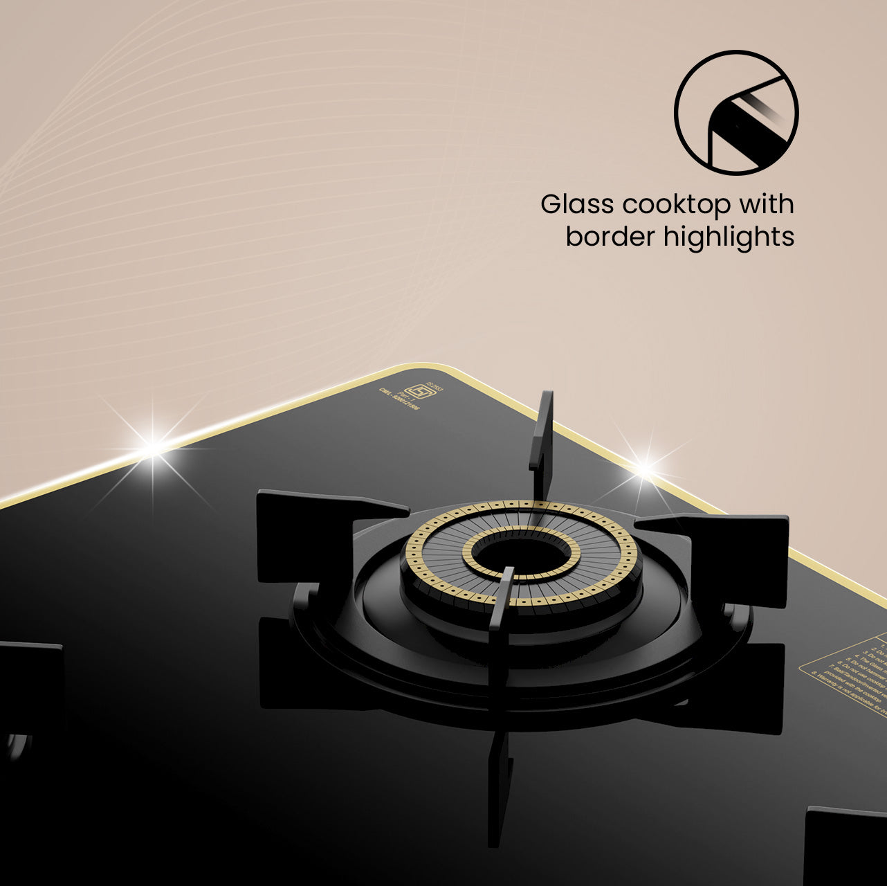 Crompton Oressa 4 Burner 70 cm Slim Glass Cooktop Crompton Oressa 4 Burner 70 cm Slim Glass Cooktop