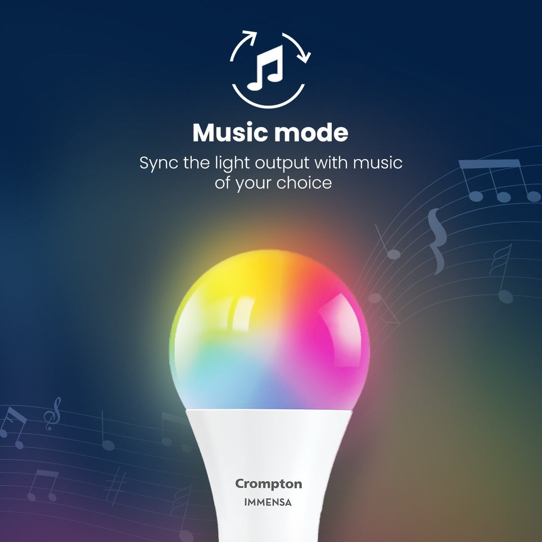 9W Immensa Smart Bulb with Music Mode (E27 Base) 9W Immensa Smart Bulb with Music Mode (E27 Base)