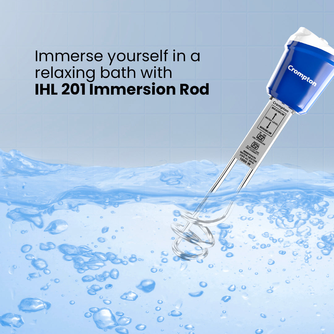 Crompton IHL 201 1000 W Immersion Water Heater with IP 68 Protection Crompton IHL 201 1000 W Immersion Water Heater with IP 68 Protection