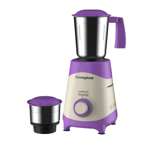 Crompton Nigella 500W Mixer Grinder, 3 Stainless Steel Jars