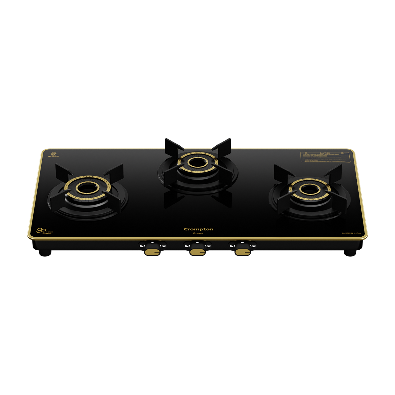 Crompton Oressa 3 Burner 72 cm Slim Glass Cooktop Crompton Oressa 3 Burner 72 cm Slim Glass Cooktop