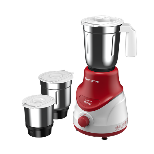 Crompton Questa 500W, Mixer Grinder, 3 Stainless Steel Jars
