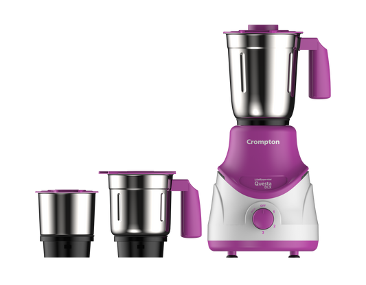 Crompton Questa Dlx 500W, Mixer Grinder, 3 Stainless Steel Jars