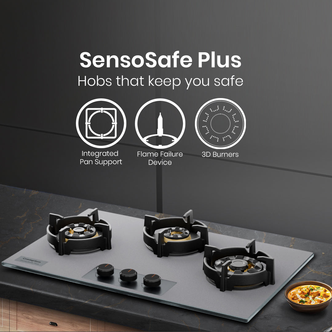 Crompton Hob SensoSafe Plus 78 Cm 3 Burner Crompton Hob SensoSafe Plus 78 Cm 3 Burner