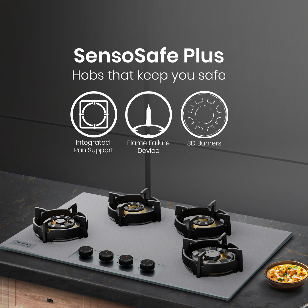 Crompton Hob SensoSafe Plus 80 Cm 4 Burner Crompton Hob SensoSafe Plus 80 Cm 4 Burner