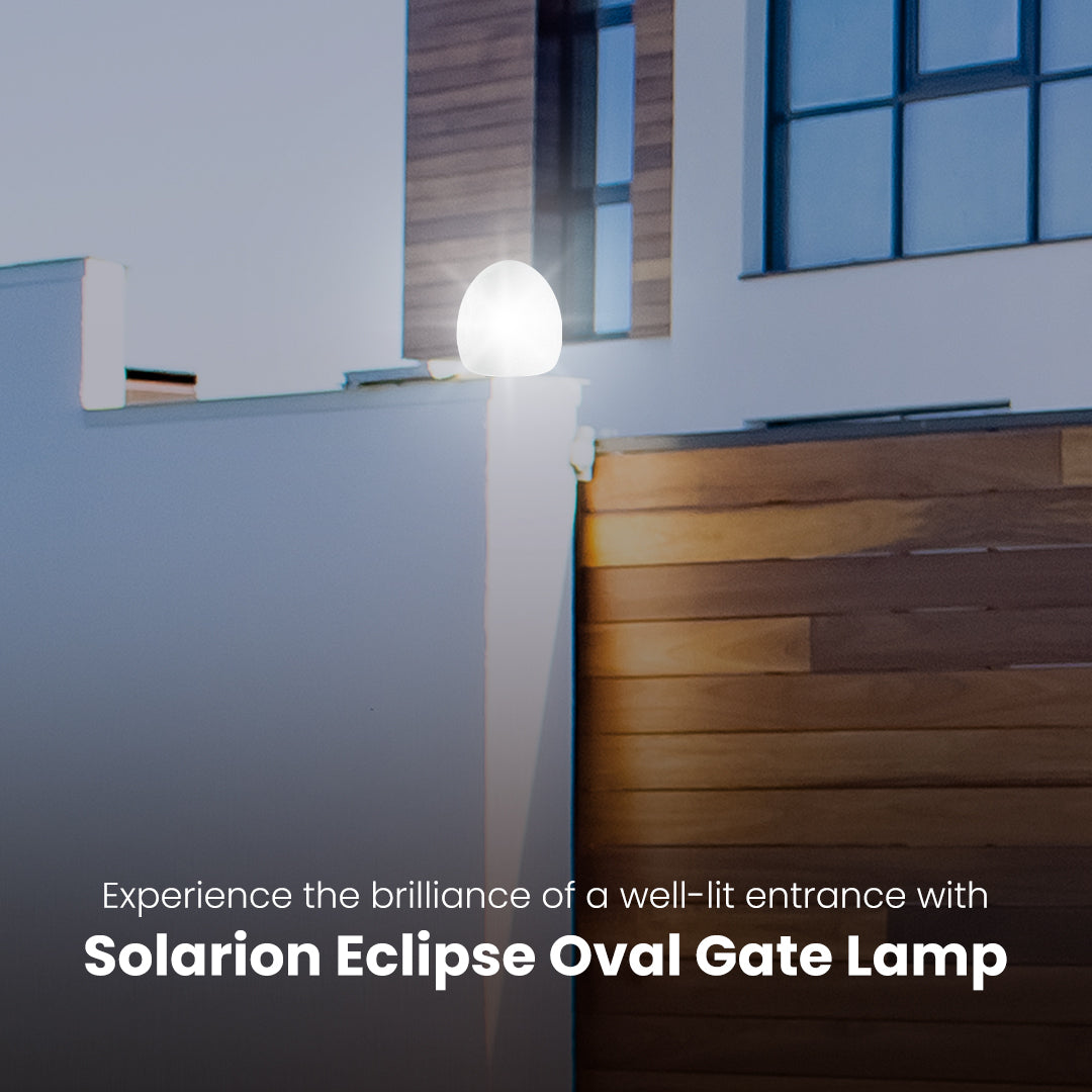 Solarion Eclipse Oval Gate Lamp (Plastic with B22 Holder) Solarion Eclipse Oval Gate Lamp (Plastic with B22 Holder)