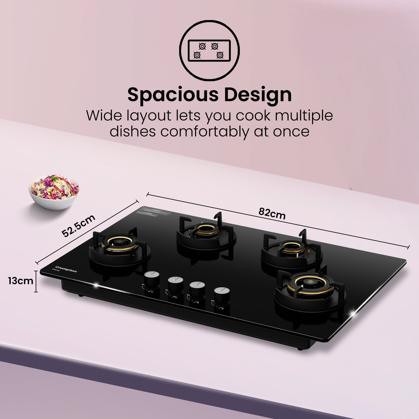 Crompton Hob Viona 82 cm 4 Burner Crompton Hob Viona 82 cm 4 Burner