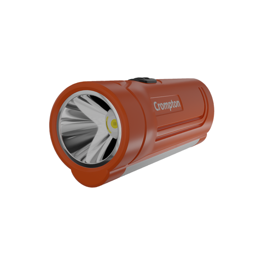 Crompton Power Ray Dual Pro 1W LED Torch Rechargeable - Orange