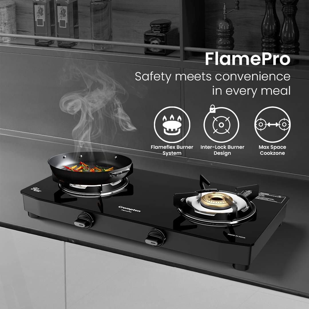 Crompton Cooktop FlamePro 2 Burner MS Body Crompton Cooktop FlamePro 2 Burner MS Body