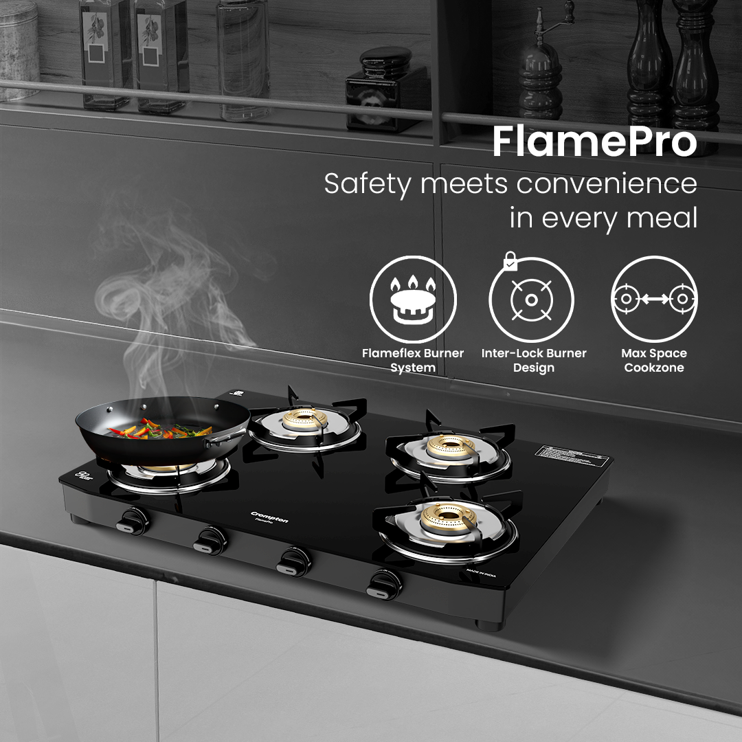 Crompton Cooktop FlamePro 4 Burner MS Body Crompton Cooktop FlamePro 4 Burner MS Body