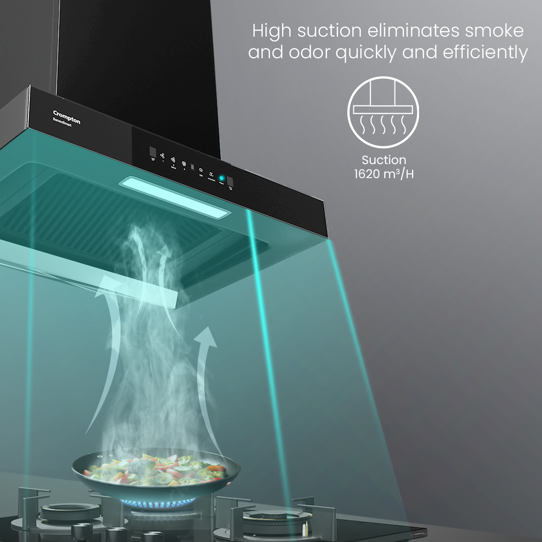 Crompton SensoSmart Box 60cm Baffle Filter Chimney Crompton SensoSmart Box 60cm Baffle Filter Chimney