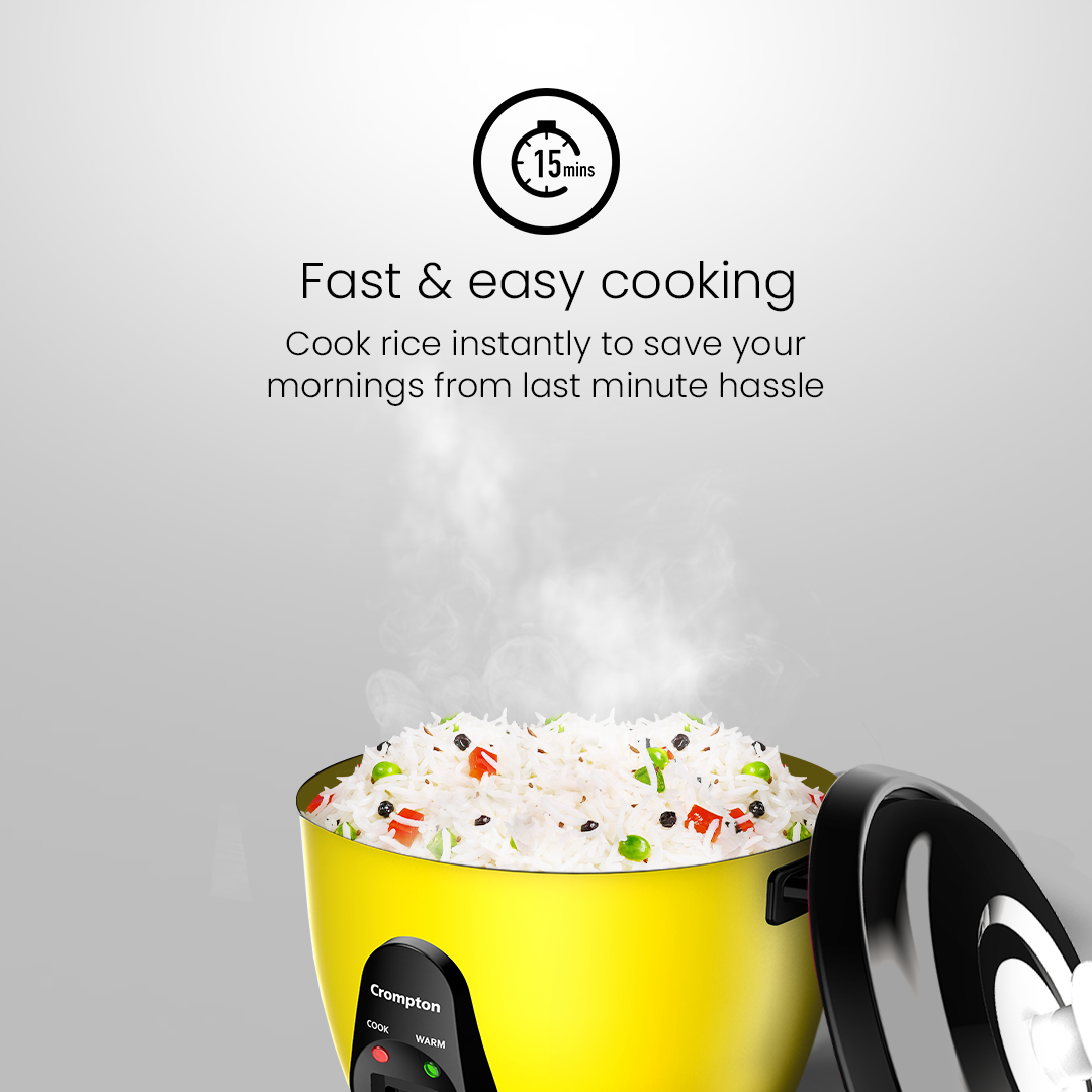 Crompton Harvest Pro Lite 1.8Ltr Rice Cooker - Single Bowl Crompton Harvest Pro Lite 1.8Ltr Rice Cooker - Single Bowl