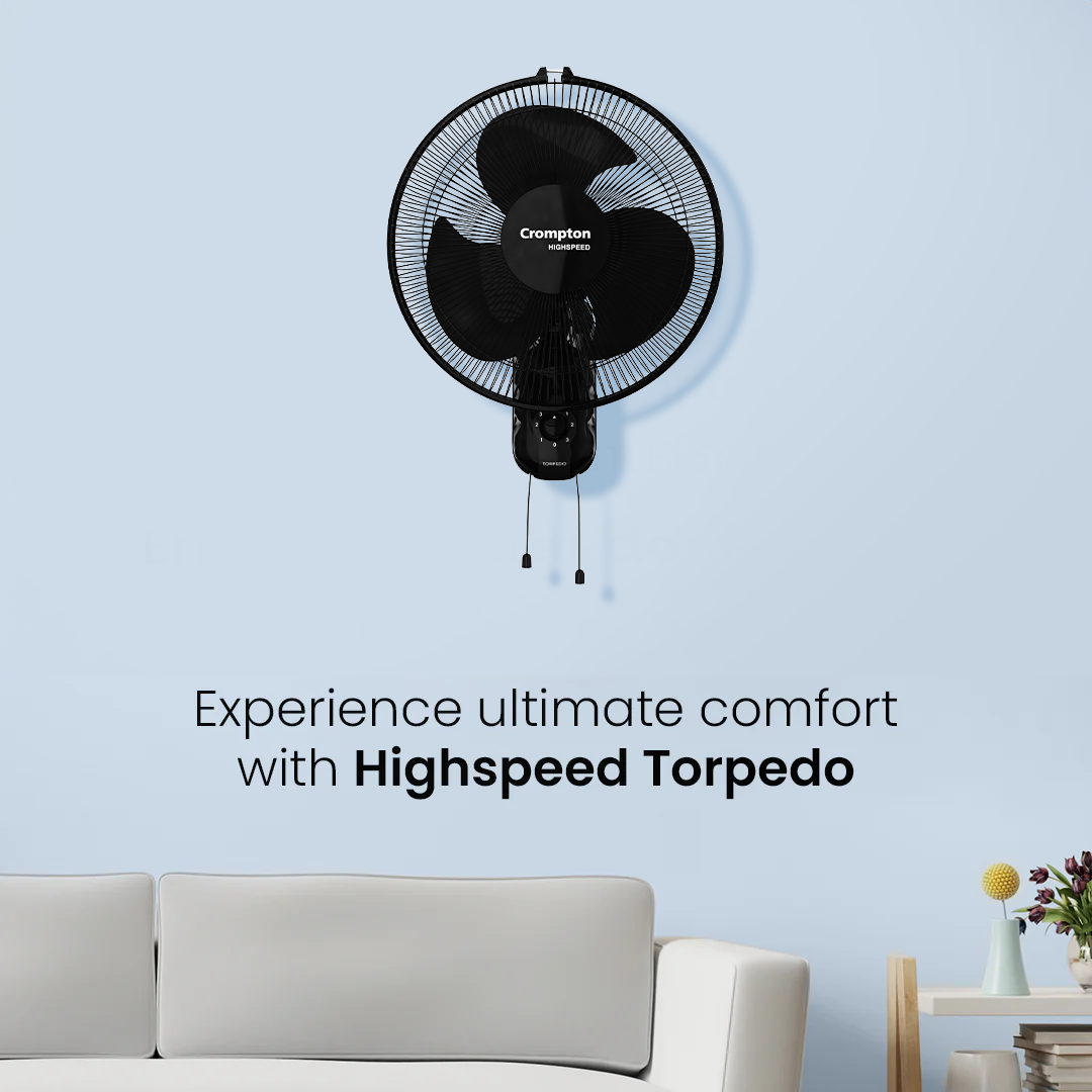 Crompton Highspeed Torpedo Wall Mounted Fan Crompton Highspeed Torpedo Wall Mounted Fan