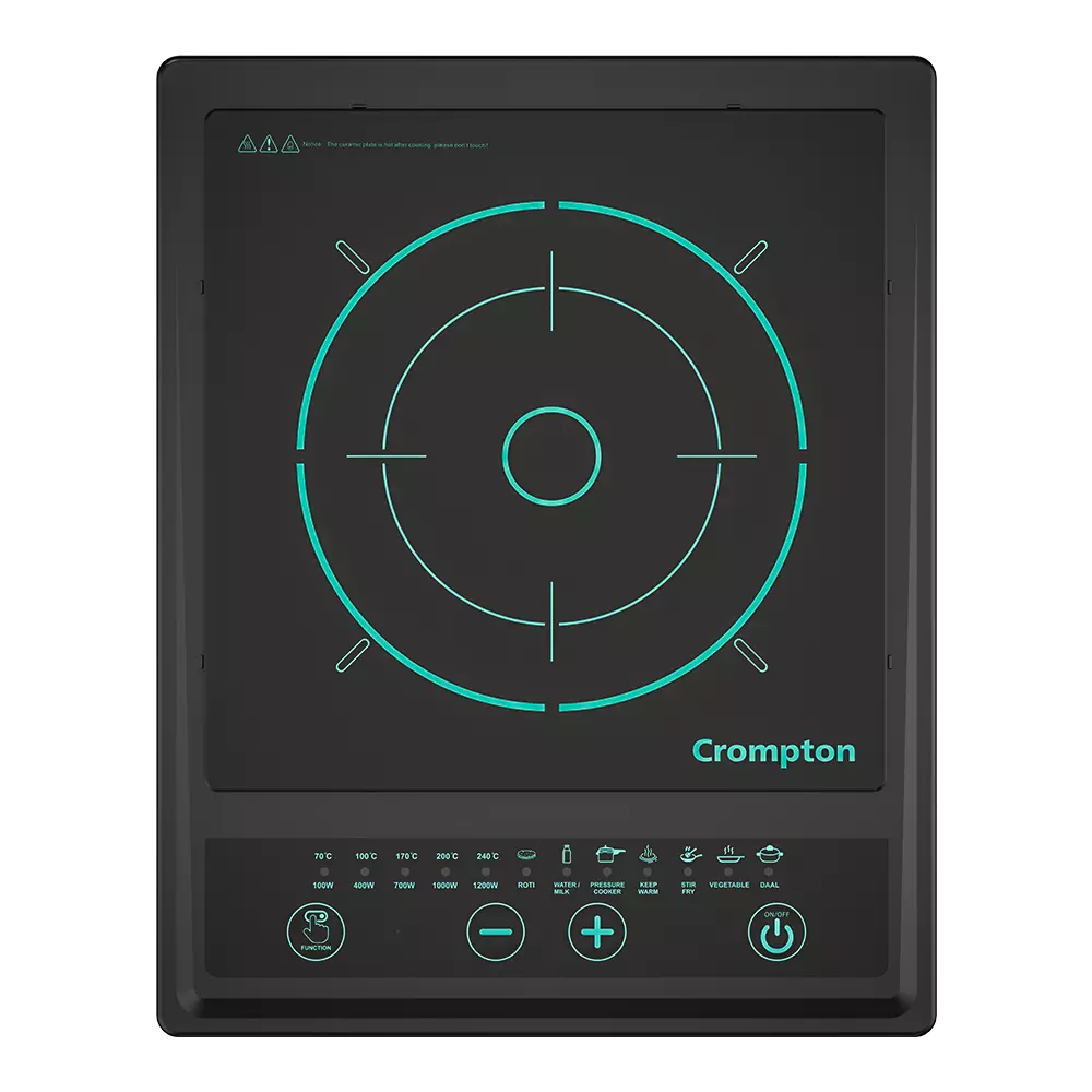 Crompton Instaserve 1200 W Induction Cooktop | 7 One touch Cook Menus