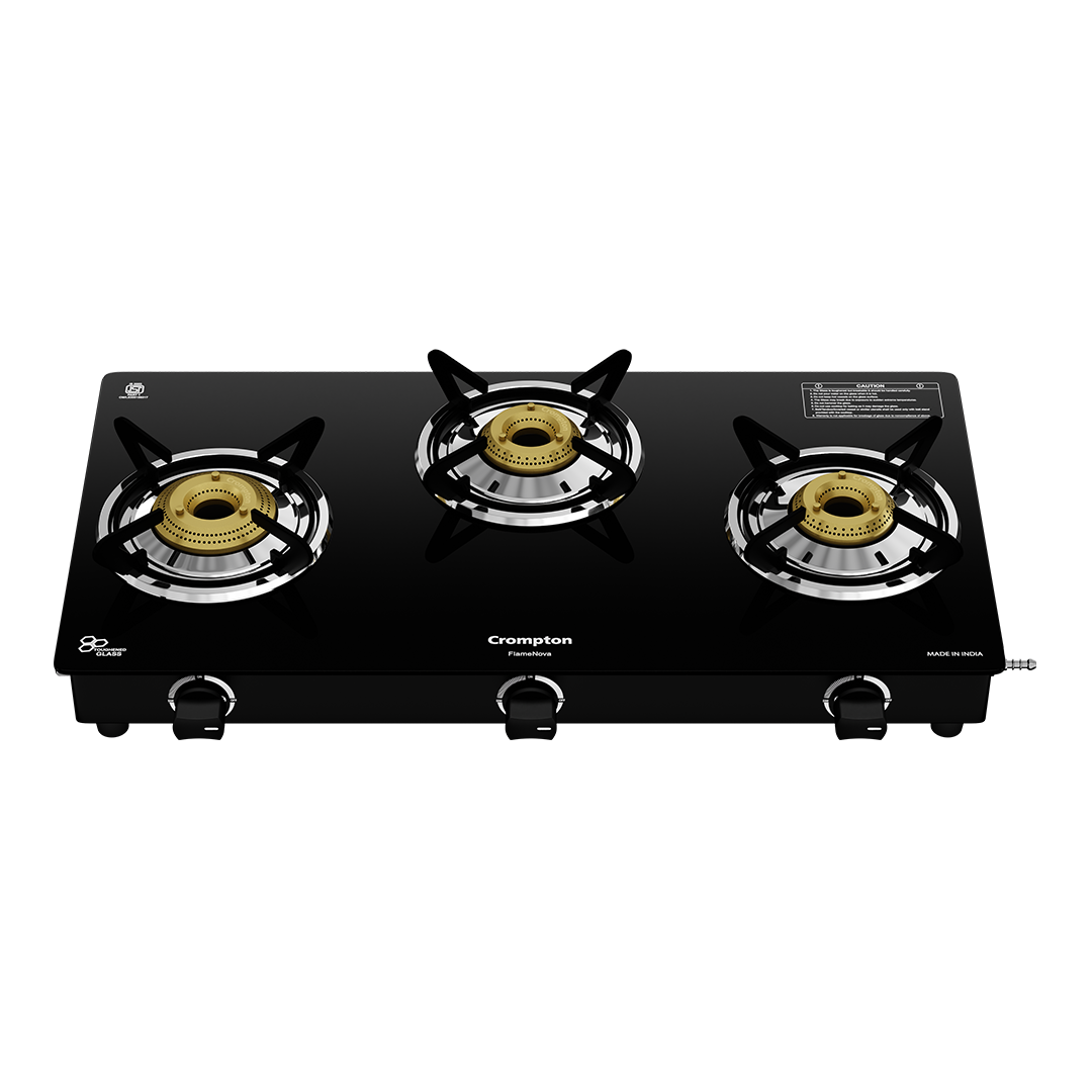 Crompton Cooktop FlameNova 3 Burner 69 cm Glass
