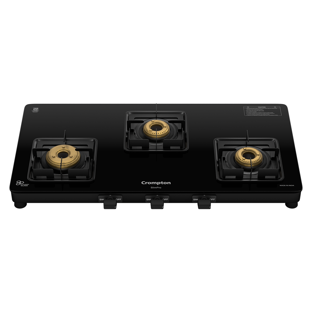 Crompton Cooktop SlimPro 3 Burner 77 cm Slim Glass