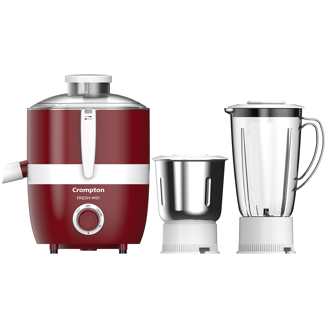 Crompton Freshmix Juicer Mixer Grinder- 500W, 3 Stainless Steel Jars