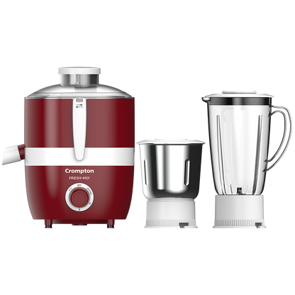 Crompton Freshmix Juicer Mixer Grinder- 500W, 3 Stainless Steel Jars