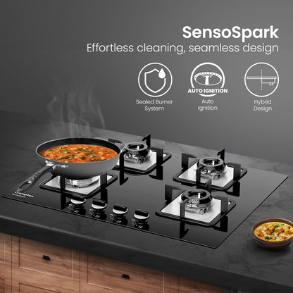 Crompton Hob Sensospark 65Cm 4 Burner