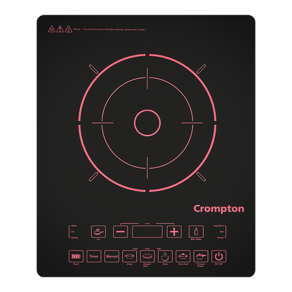Crompton Instaserve 2000 W Induction Cooktop | 8 One touch Cook Menus