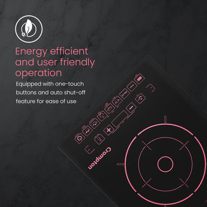 Crompton Instaserve 2000 W Induction Cooktop | 8 One touch Cook Menus