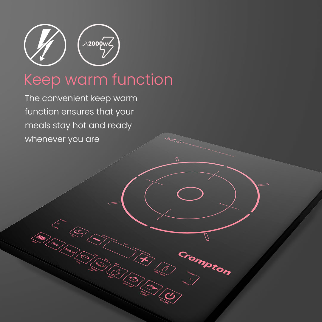 Shop Crompton Instaserve 2000 W Induction Cooktop One touch