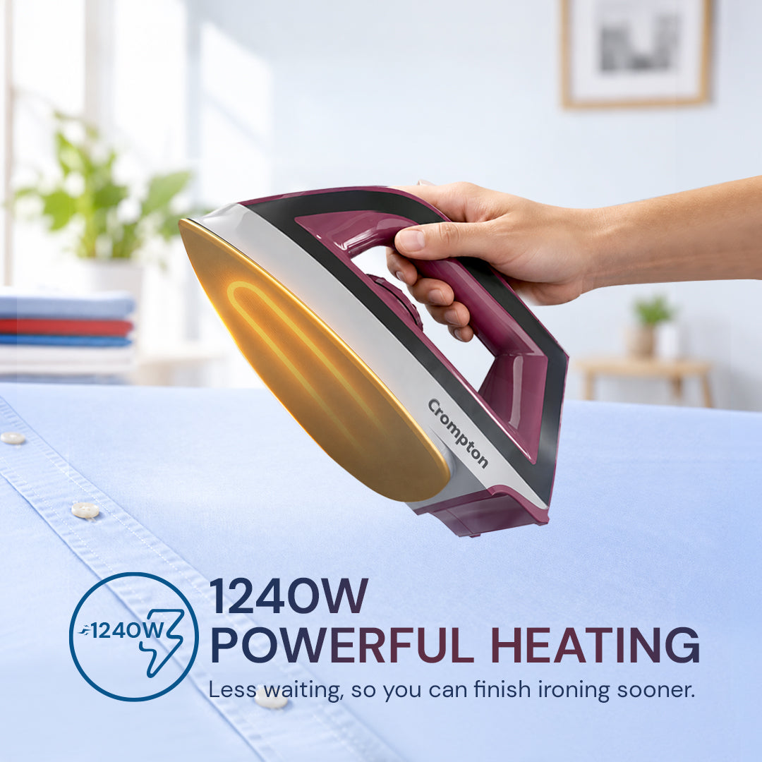 Crompton Rhino Onyx 1250 W Heavyweight Dry Iron_3