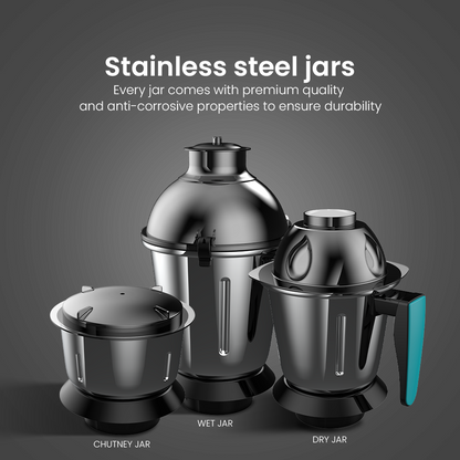 Crompton Ameo Neo 750-Watt, Mixer Grinder, 3 Stainless Steel Jars