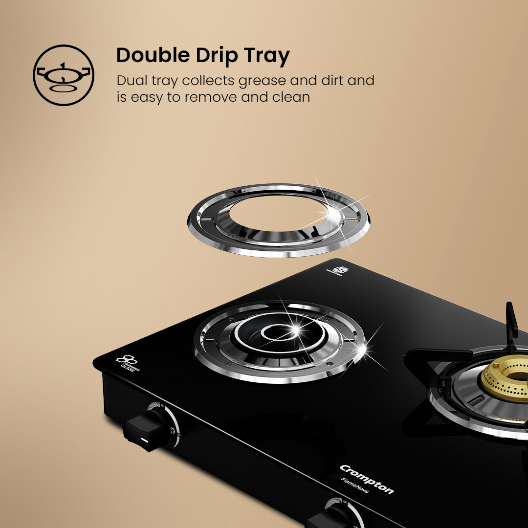 Crompton Cooktop FlameNova 3 Burner 69 cm Glass