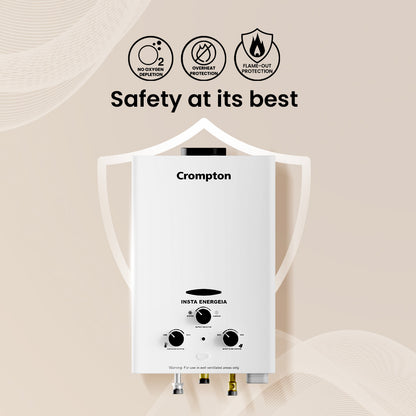 Crompton 6Litre LPG Gas Water Heater