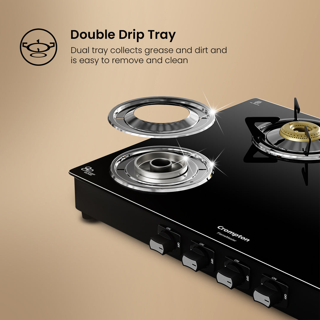 Crompton Cooktop FlameMaster 4 Burner 70 cm Glass