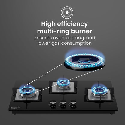 Crompton Hob Sensospark 76Cm 3 Burner