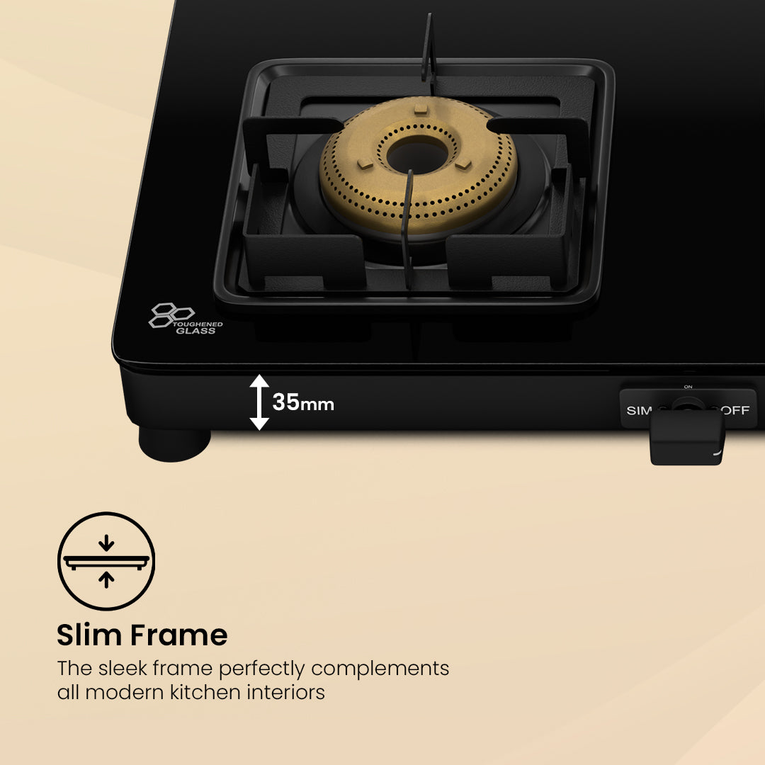 Crompton Cooktop SlimPro 3 Burner 77 cm Slim Glass