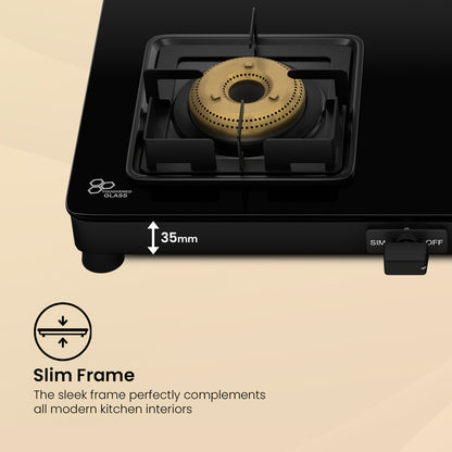 Crompton Cooktop SlimPro 3 Burner 77 cm Slim Glass