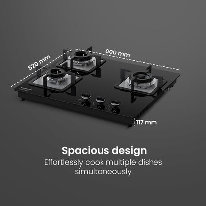 Crompton Hob Sensospark 60Cm 3 Burner